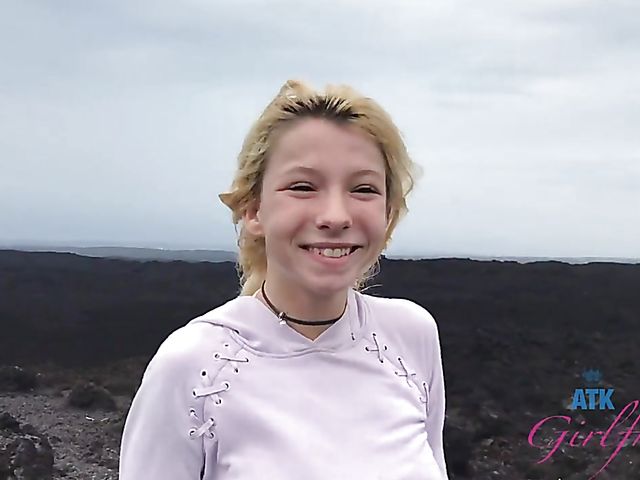 Nudist beach posing and sex by the ocean with Kenzie Reeves