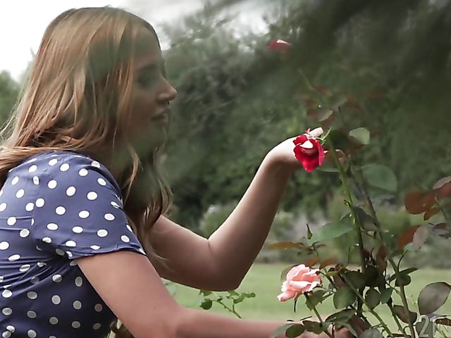 Summer girl with perky nipples Kaisa Nord makes love outdoors