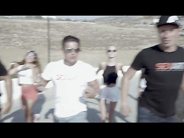 Nancy A and Melody Petite play with lesbian toys on Mykonos