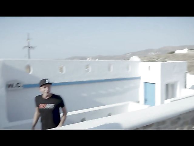 Nancy A and Melody Petite play with lesbian toys on Mykonos