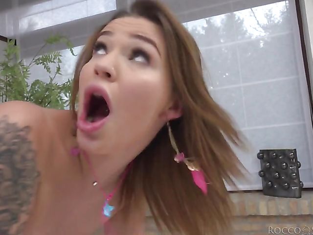 Euro anal with young looking babe Mia Ferrari