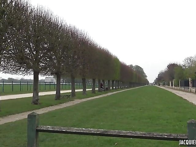 Teen French girl Anna sucks in the car and fucks outside