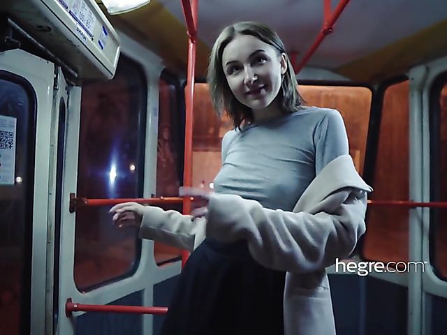 Ukrainian girl Alina taking a shower in the morning and flashing in public