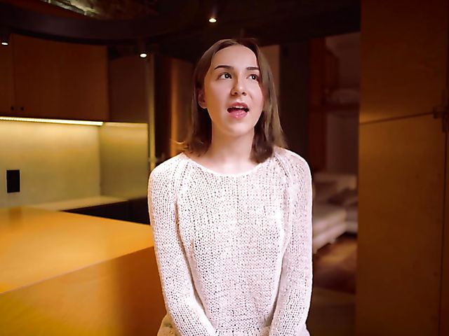 Ukrainian girl Alina taking a shower in the morning and flashing in public