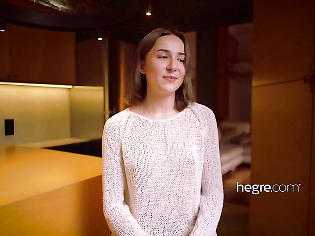 Ukrainian girl Alina taking a shower in the morning and flashing in public