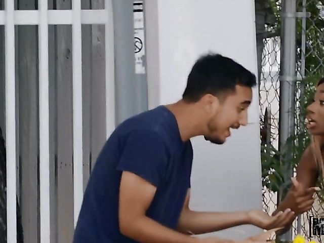 Kinsley Karter - Ebony POV with a lucky dude who loves her titties so much