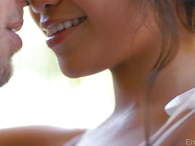 Cute asian teen Vina Sky starts the day with shower and sex