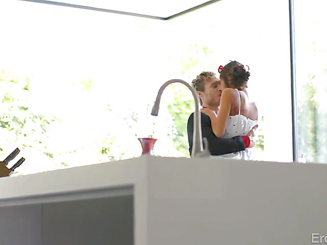 Cute asian teen Vina Sky starts the day with shower and sex