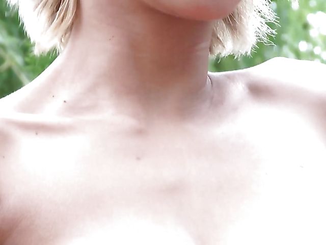 Close up ass and pussy masturbation squirt outdoors with bikini girl Veronica Leal