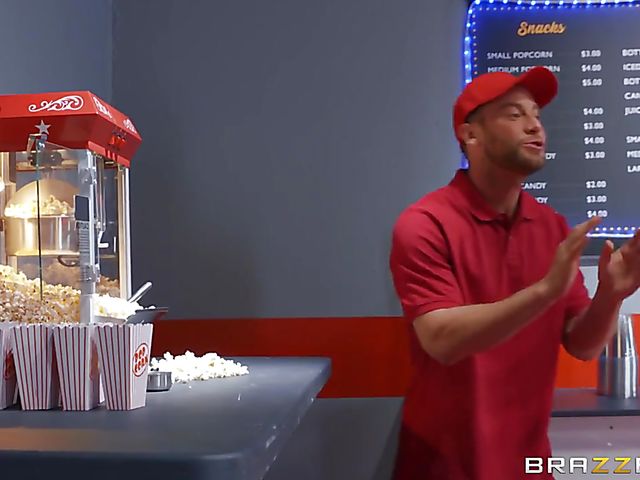 Mini skirt fuck with slut brunette Alex Coal at the movies