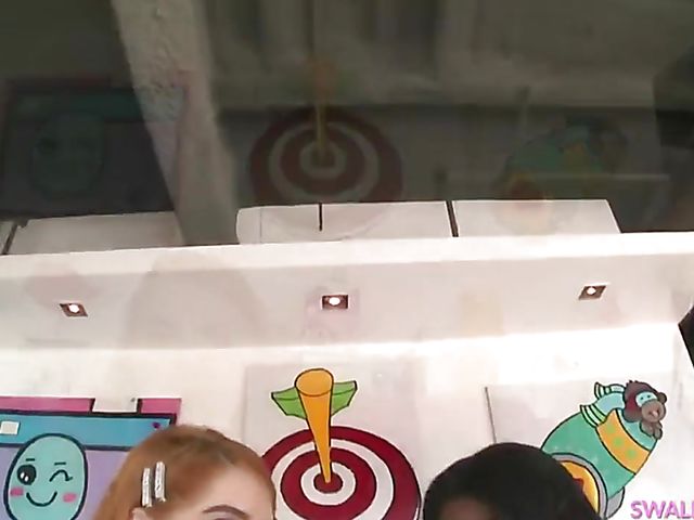 Interracial deepthroat trio in fishnets with Joseline Kelly and Tori Montana