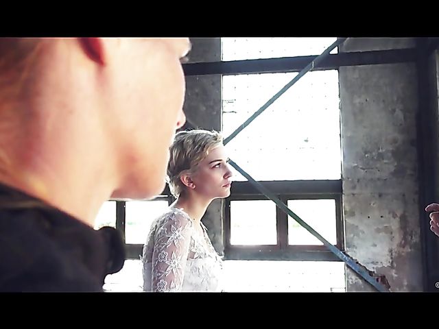 Porn backstage with pretty blonde bride Skye Blue