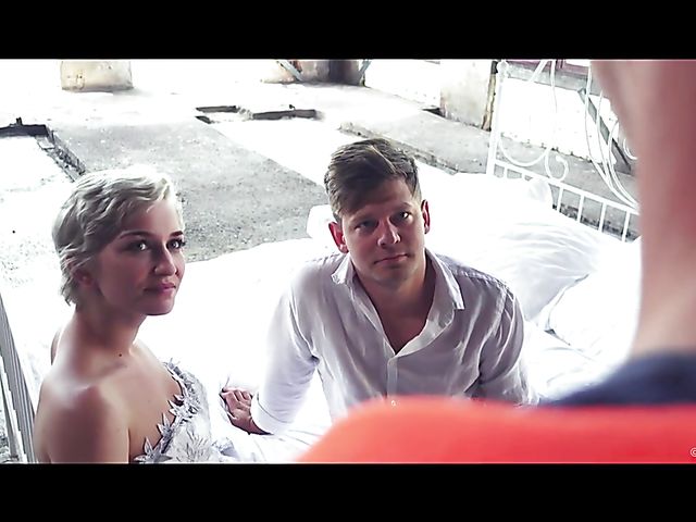 Porn backstage with pretty blonde bride Skye Blue
