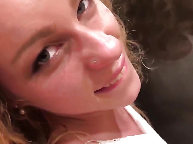 Elevator BJ on the way home and butt fuck with small ass anal lover Angel Emily