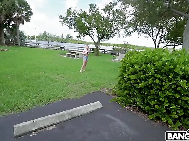 Van fuck for cash with young easy blonde Dixie Lynn