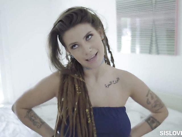 Busty sister Indica Flower finds out more about stepbrother's love