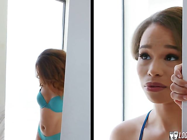 Interracial shower with ebony sweetheart Cecilia Lion