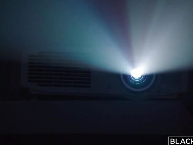 Watching interracial porn gets cute black cock slut Leah Winters really horny