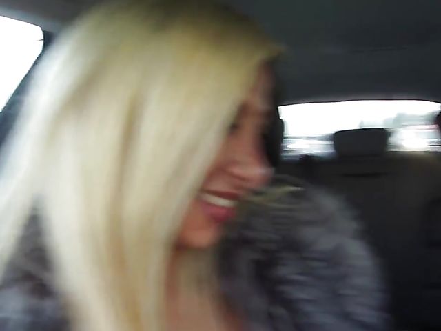 Highway blowjob driving car and point of view anal with blonde slut Lisa Amane