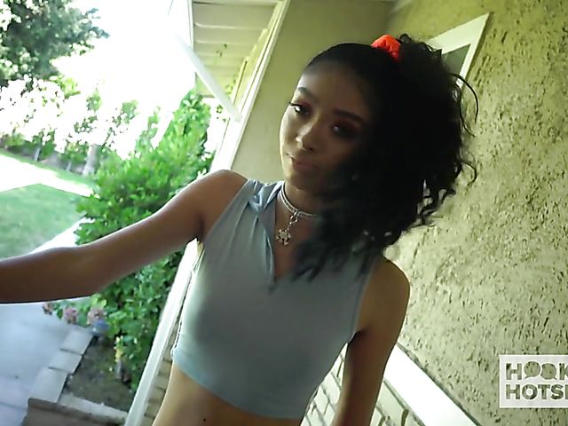 Jada Doll - Skinny ebony rough fucking session with Bryan Gozzling