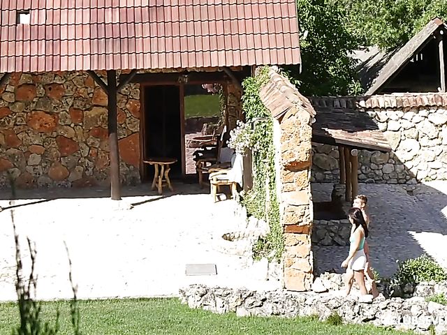 Cute young brunette Endlessa Vitality kissing in the pool and banging in bed