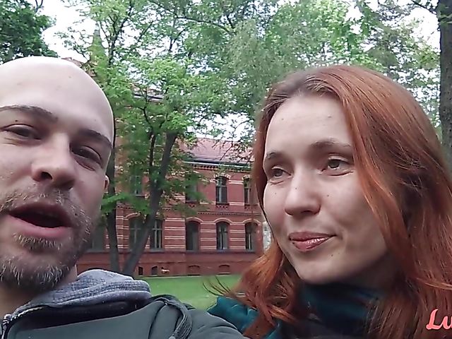 Leo and his hairy redhead girlfriend Simona are a real couple having sex on video