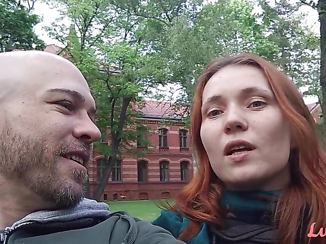 Leo and his hairy redhead girlfriend Simona are a real couple having sex on video