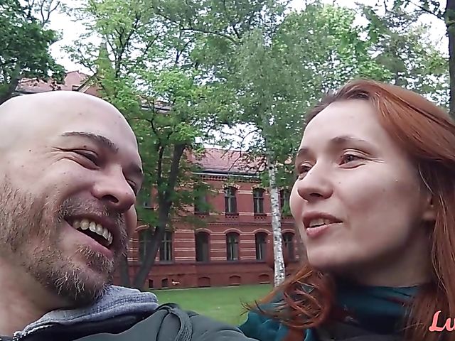 Leo and his hairy redhead girlfriend Simona are a real couple having sex on video