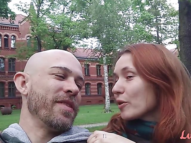 Leo and his hairy redhead girlfriend Simona are a real couple having sex on video