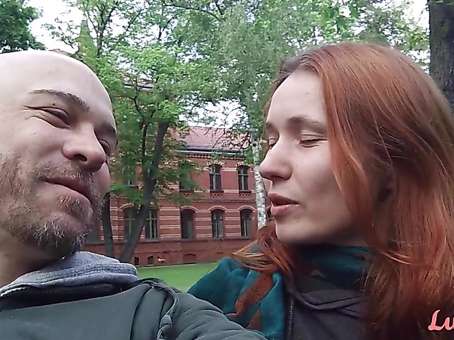 Leo and his hairy redhead girlfriend Simona are a real couple having sex on video