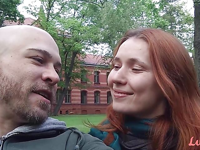 Leo and his hairy redhead girlfriend Simona are a real couple having sex on video