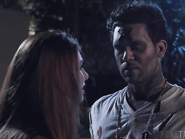 Redhead Lacy Lennon's extreme rough 4some in the night with dirty Joanna Angel and Katrina Jade