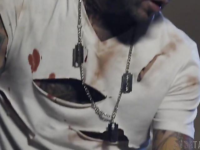 Redhead Lacy Lennon's extreme rough 4some in the night with dirty Joanna Angel and Katrina Jade