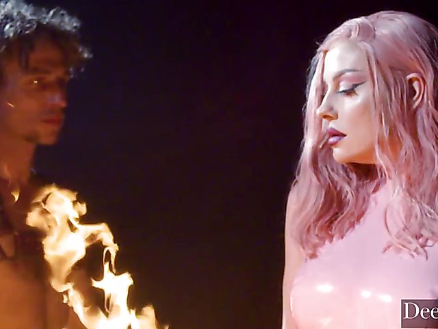 Katrina Jade anal in the dark with a man of fire