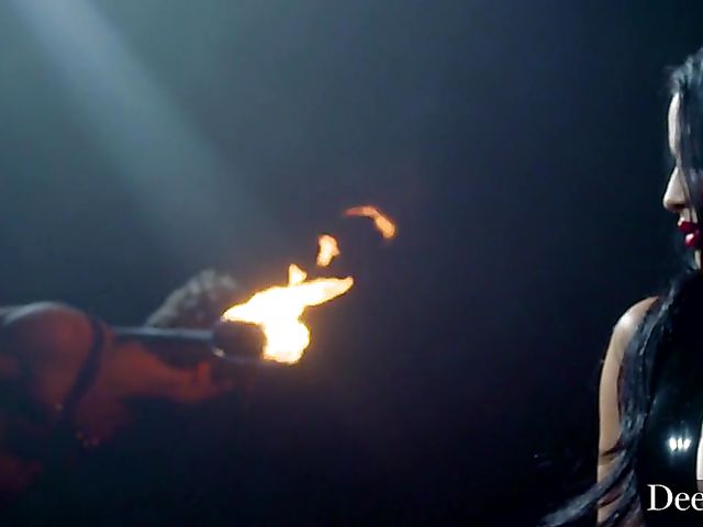 Katrina Jade anal in the dark with a man of fire