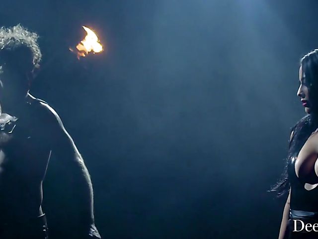 Katrina Jade anal in the dark with a man of fire