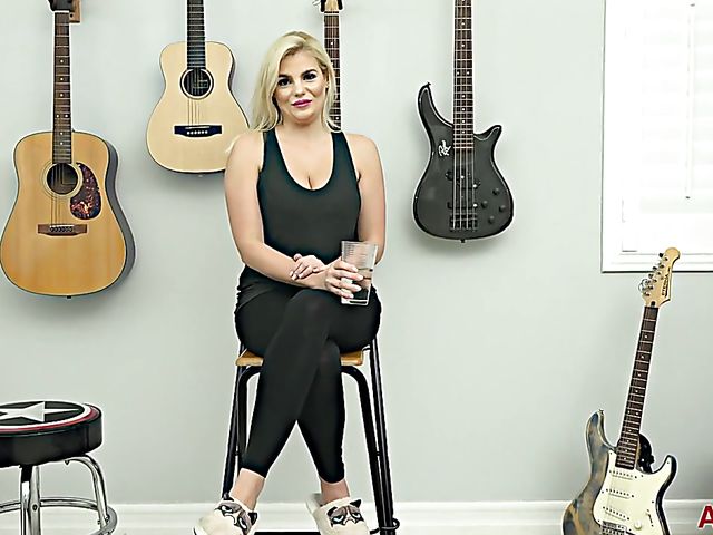 Big titted milf interview and striptease with Katy Jayne