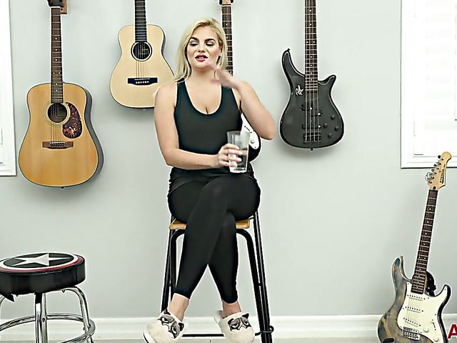 Big titted milf interview and striptease with Katy Jayne