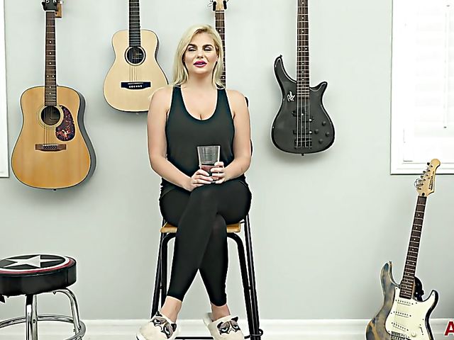 Big titted milf interview and striptease with Katy Jayne