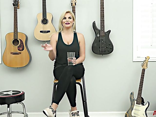 Big titted milf interview and striptease with Katy Jayne