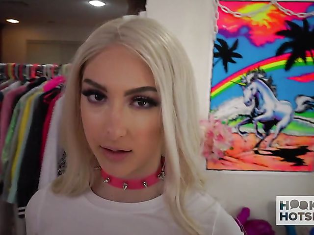 Blonde haired natural busty teen Skylar Vox gets treated like a fuckdoll