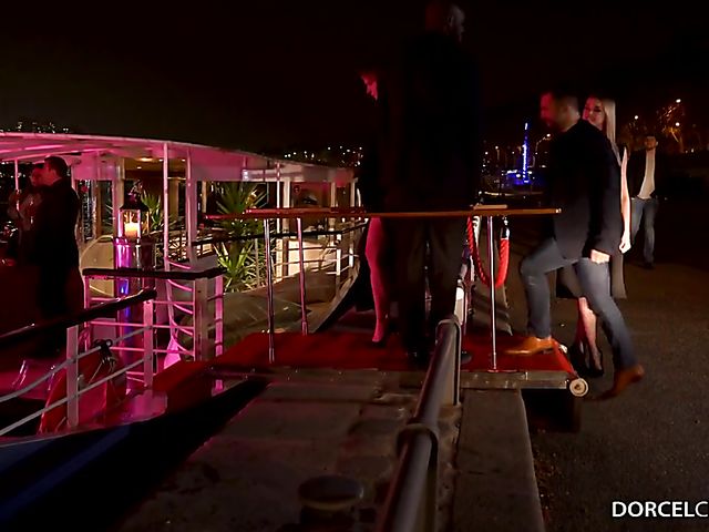 Hot sex with two babes Anna Polina and Liya Silver in France