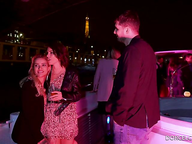 Hot sex with two babes Anna Polina and Liya Silver in France