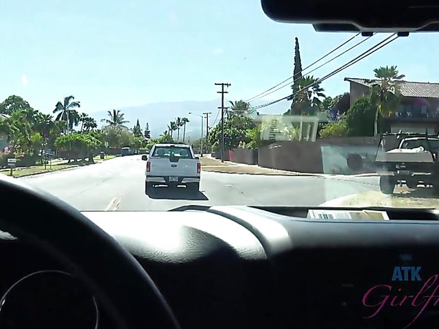 Paris White gets fucked in the mountains on the way to nudist beach