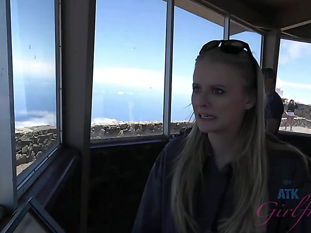 Paris White gets fucked in the mountains on the way to nudist beach
