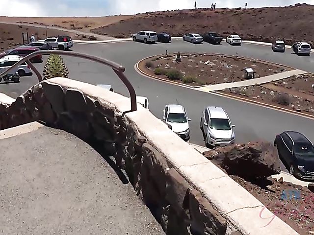Paris White gets fucked in the mountains on the way to nudist beach