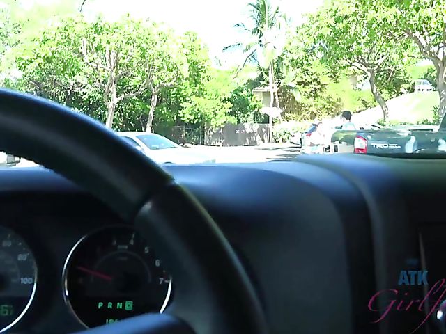 Paris White gets fucked in the mountains on the way to nudist beach