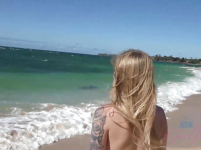 Paris White gets fucked in the mountains on the way to nudist beach