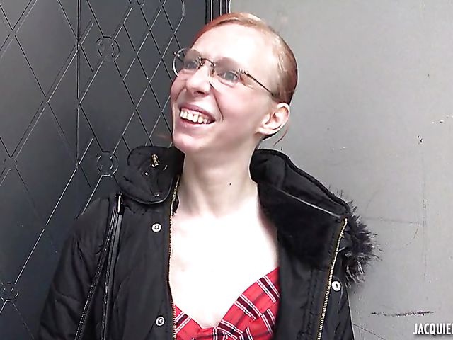 33-year-old French redhead Caroline does anal with two dudes