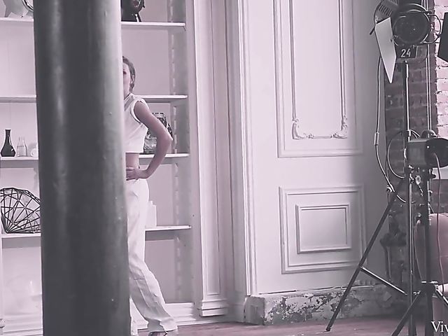 Behind the scenes of a lesbian photo shoot with Tina Kay, Cindy Shine and Eveline Dellai